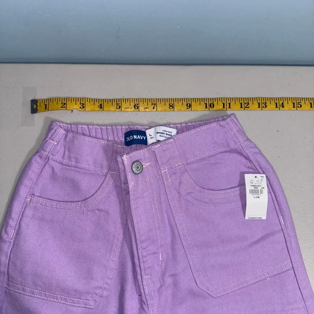 Old Navy Denim Jeans Girl 10 Hi Rise Baggy Everyday Casual Playwear School Basic